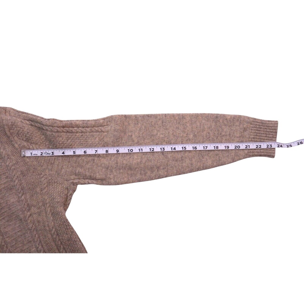 Tommy‎ Bahama Men's XL Brown Lambs Wool Blend Sweater Grandpa Sweater Fisherman - Picture 6 of 8